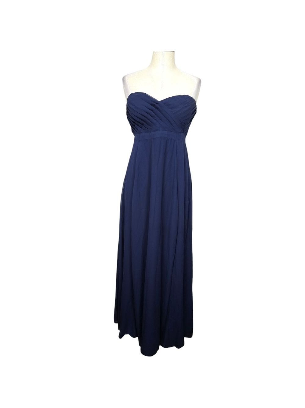 Eva Mendes For New York & Company Sweetheart Strapless Blue Maxi Dress 2